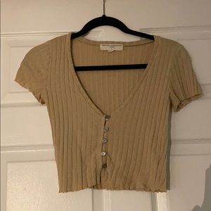 Project Social T Urban Outfitters Tan Crop top
